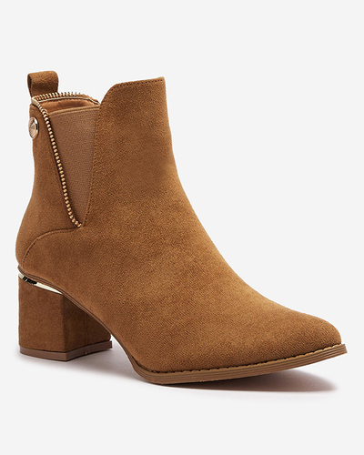 Svetlohnedé dámske nízke čižmy Xizia - Obuv