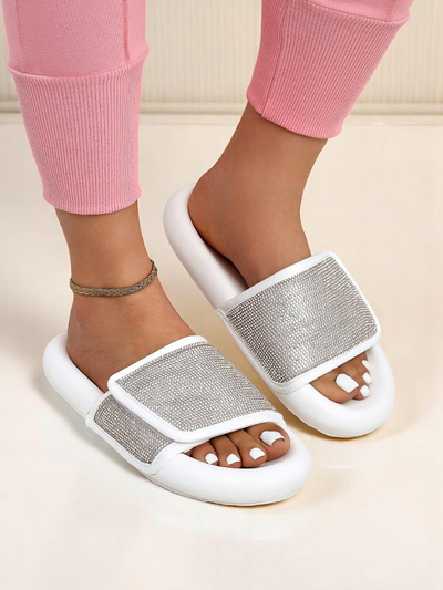 Royalfashion Ženski natikači s ploskim podplatom Sparkle Step