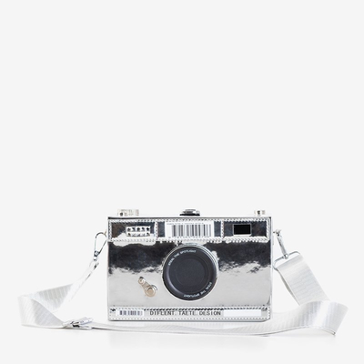 Malá strieborná kabelka do fotoaparátu - Kabelky