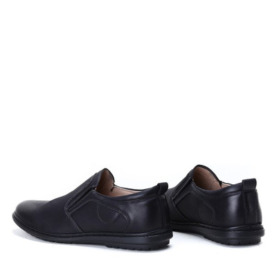 Czarne wsuwane półbuty - Obuwie