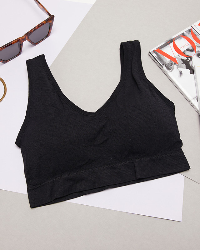 Čierna dámska športová podprsenka - Spodná bielizeň