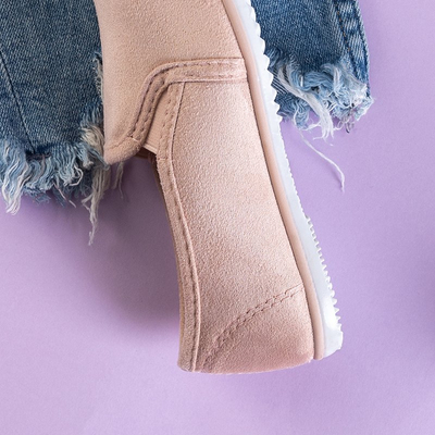 Svetloružová detská návlek na Kwiryna - Obuv