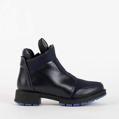 Tmavomodré dámske zateplené čižmy Iryda - Obuv