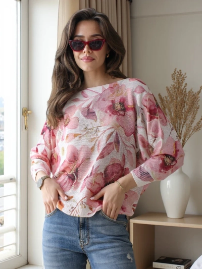 Royalfashion Tenký dámsky sveter s potlačou