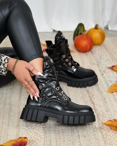 Royalfashion Dámske čižmy v čiernej farbe Selilka