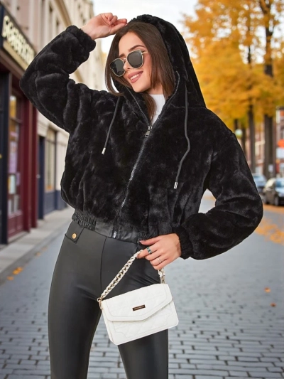 Royalfashion Dámska bunda vyrobená z umelého kožušiny