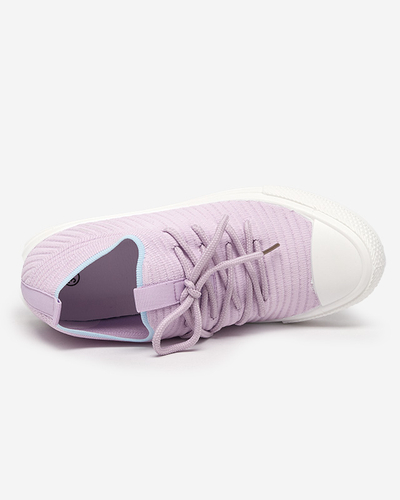 Fialové dámske rebrované tenisky značky Manfer - Footwear