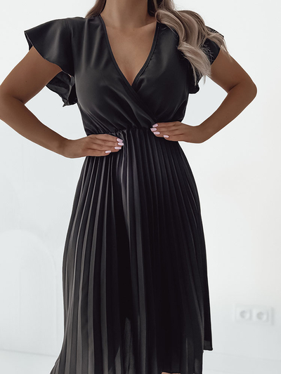 Royalfashion Dámske plisované midi šaty