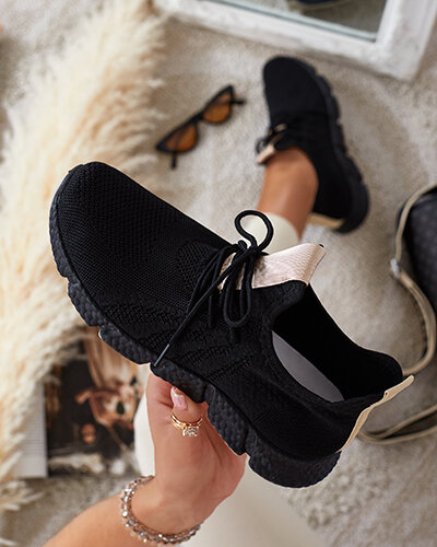 Čierno-béžová športová obuv pre ženy Bommgi - Obuv