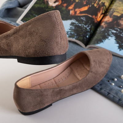 Dámske khaki balerínky Lanvies - Obuv