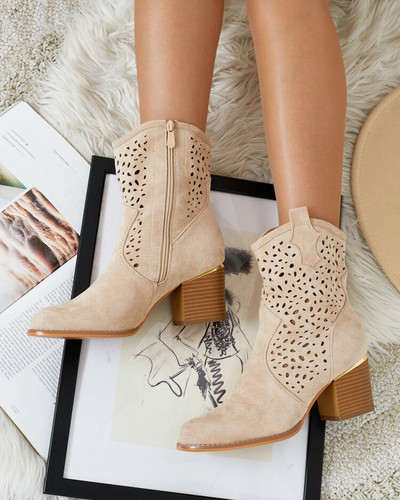 Royalfashion Dámske nízke ažurové čižmy Mozie