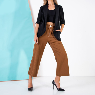 Dámsky čierny pelerína bez zapínania - Oblečenie