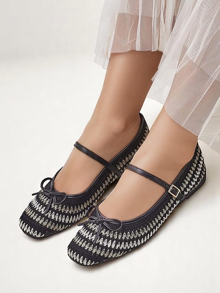 Royalfashion dámske tkané balerínky s remienkom Vanot