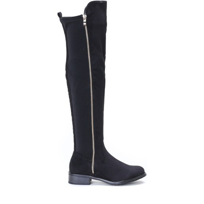 Čierne čižmy s dvoma zipsami Sienna - Obuv