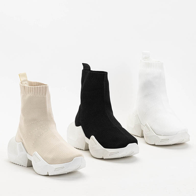 Biele dámske vysoké tenisky Gohi - obuv