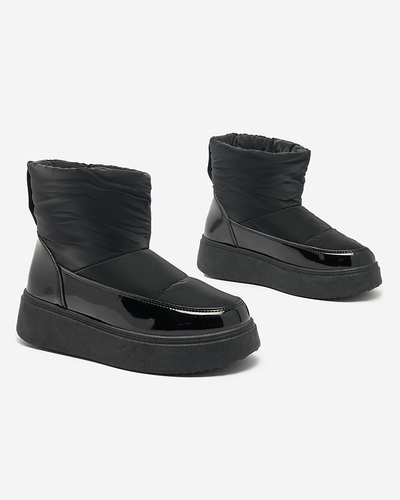 Royalfashion Black Maderta slip-on dámske snehové topánky