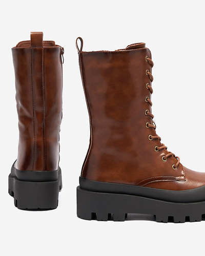 OUTLET Hnedé dámske nezateplené čižmy Lidika - Obuv