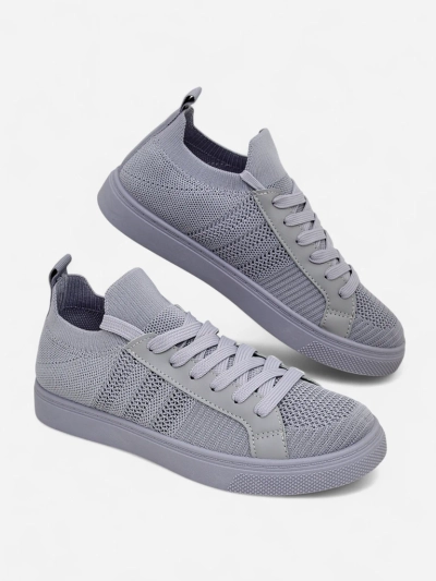 Androsia Gray Sneakers – Stilski športni čevlji z ravnim podplatom za poletje in pomlad
