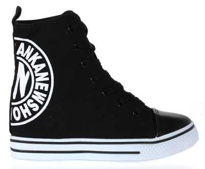 Černé, klínové tenisky - Obuv 1