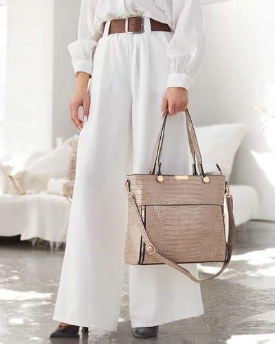 Royalfashion Lakovaná kabelka s embosovaním