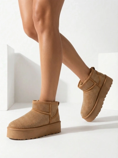 Royalfashion Beige ženské snehule a'la UGGs Corob