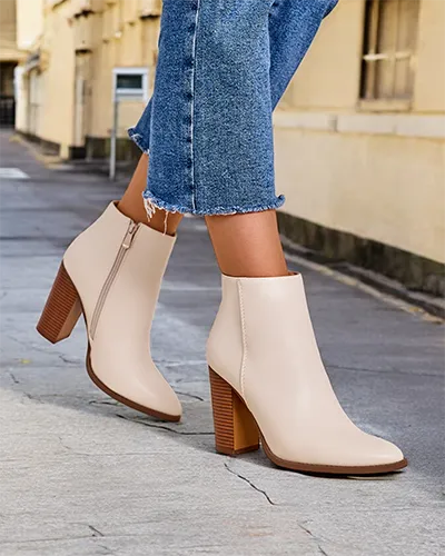 Royalfashion Dámske kotníkové čižmy na pätke na ihle Toemi