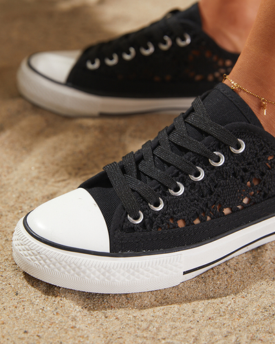 Čierne dámske prelamované tenisky Tareni - Obuv