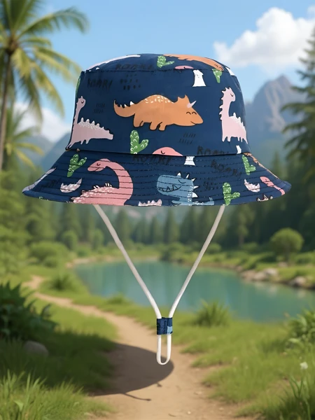 Royalfashion Detský klobúk Bucket Hat Happy Patches