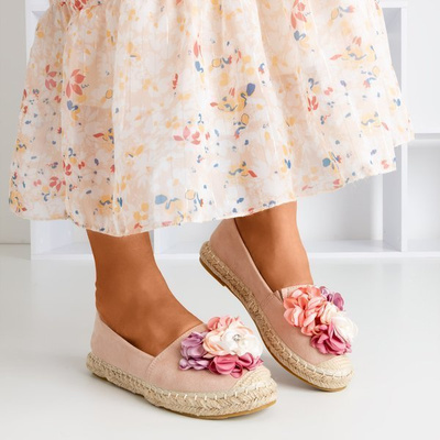 OUTLET Práškové espadrilky s kvetmi Fandi - Obuv
