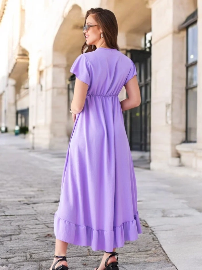 Royalfashion Dámske midi šaty s asymetrickým lemom