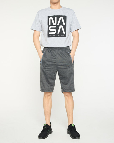 Pánske tmavosivé látkové šortky - Oblečenie