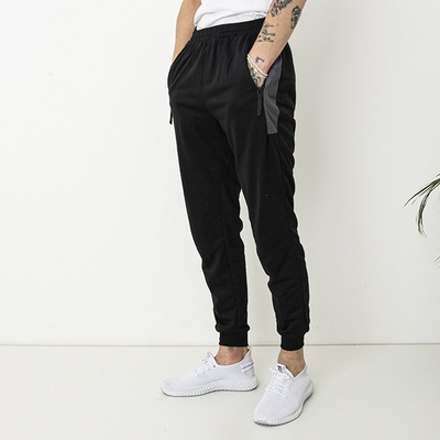 Pánske čierne tepláky - Oblečenie