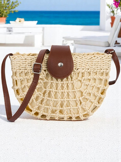 Royalfashion Malá slamená kabelka pre ženy Boho Mini