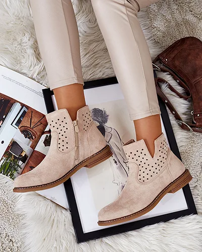 Royalfashion Svetlohnedé dámske čižmy Rito