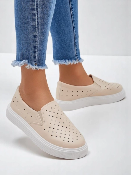 Royalfashion Dámske perforované športové šnurovacie topánky Vaned