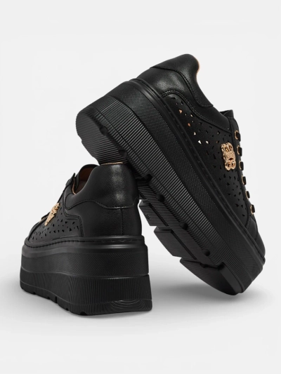 Ažurne športne ženske superge iz naravnega usnja Atelle