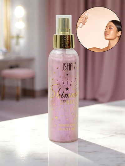 USHAS Summer Spray – Tekutý rozjasňovač na tvár a telo Ružový