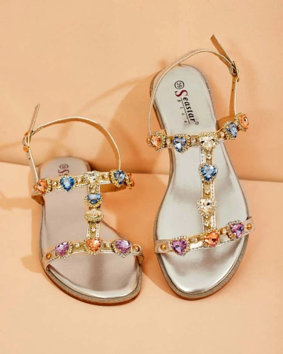 Royalfashion Dámske sandále Selina so zirkónmi