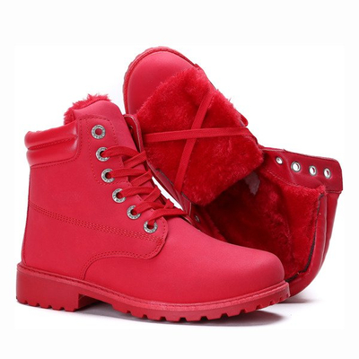 Ocieplane trapery w kolorze czerwonym Bethany - Obuwie