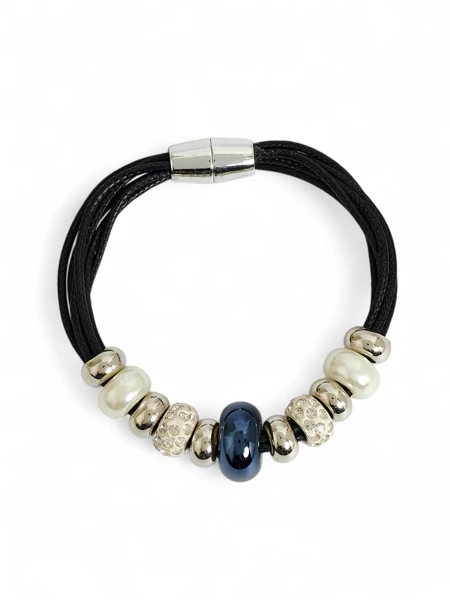 Dámsky náramok so šnúrkami a korálkami Sparkle Cord