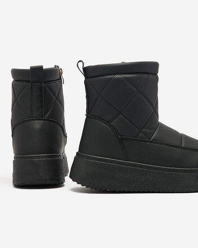 Royalfashion Čierne dámske čižmy a'la snow boots Kacecica