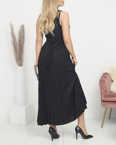 Dlhé čierne dámske trblietavé šaty - Oblečenie