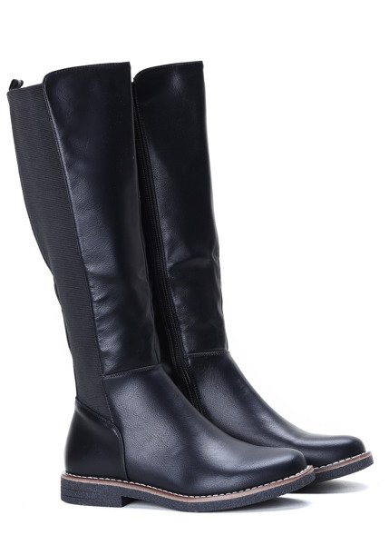 Czarne kozaki Gabriella- Obuwie