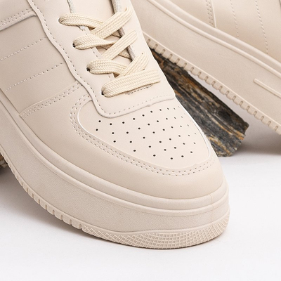 Béžové dámske tenisky na platforme Silvina - obuv