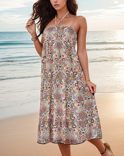 Royalfashion Dámske midi šaty s potlačou