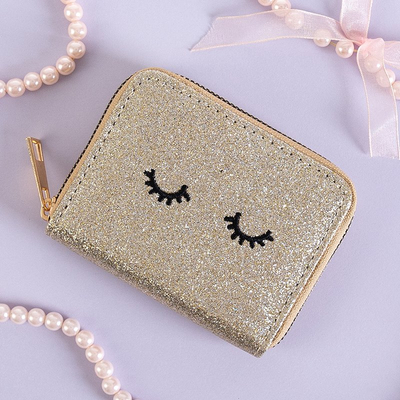 Malá strieborná dámska brokátová peňaženka - Peňaženka