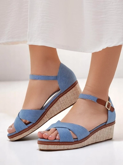 Royalfashion Ženski sandali s polno peto brez prstov Terrific