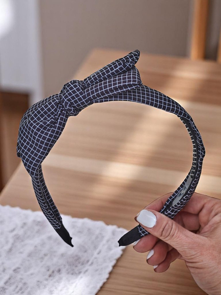 Royalfashion Čelenka s károvanou mašľou Gosia