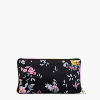 Čierna kvetinová nákupná taška zložená do peňaženky - Príslušenstvo