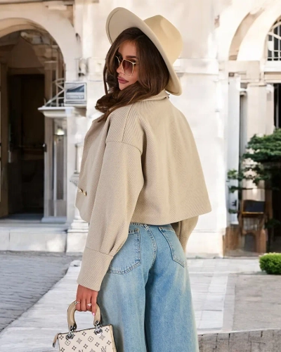 Royalfashion Dámsky krátky kabát